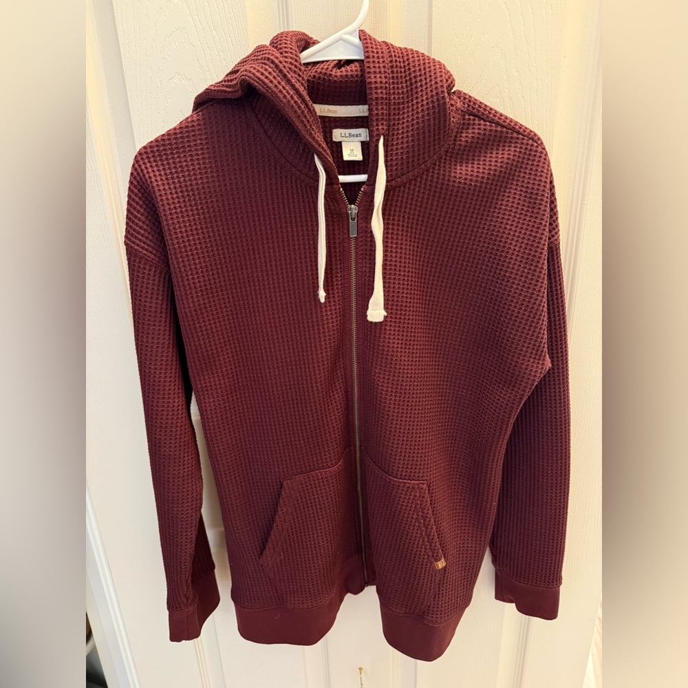 L.L. Bean Maroon Hooded Sweater